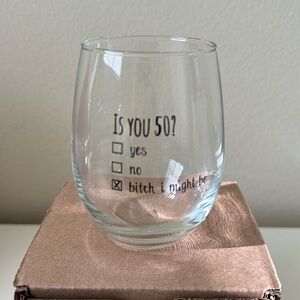 50th Birthday glassware gift